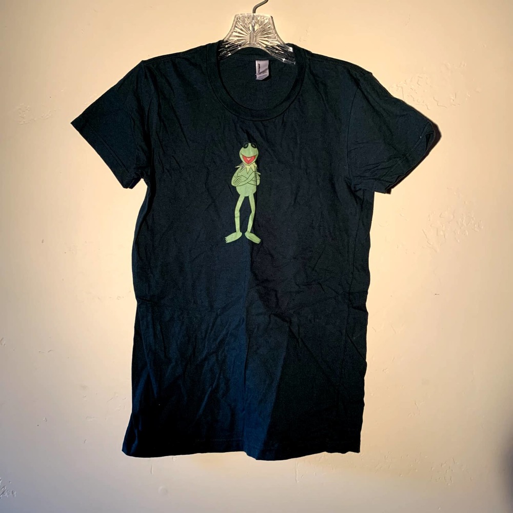 american apparel kermit the frog t-shirt rounded neck sized medium